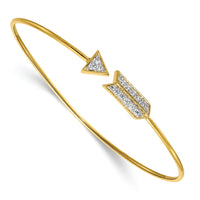 Load image into Gallery viewer, 14k Diamond Arrow Flexible Bangle

