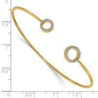 Load image into Gallery viewer, 14k Yellow Gold Diamond Flexible Bangle
