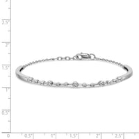 Load image into Gallery viewer, 14k White Gold Diamond Bangle Bracelet
