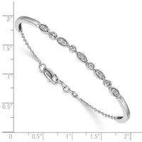 Load image into Gallery viewer, 14k White Gold Diamond Bangle Bracelet
