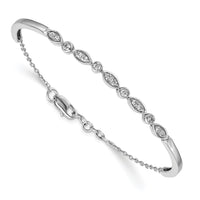 Load image into Gallery viewer, 14k White Gold Diamond Bangle Bracelet
