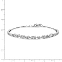 Load image into Gallery viewer, 14k White Gold Diamond Bangle Bracelet
