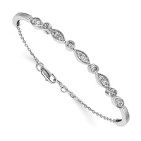 Load image into Gallery viewer, 14k White Gold Diamond Bangle Bracelet
