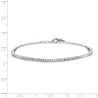 Load image into Gallery viewer, 14k White Gold Diamond Bangle Bracelet
