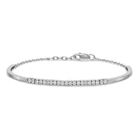 Load image into Gallery viewer, 14k White Gold Diamond w/.25 In Ext Bangle Bracelet
