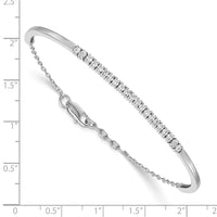 Load image into Gallery viewer, 14k White Gold Diamond w/.25 In Ext Bangle Bracelet
