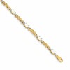 14k Complete Diamond and Oval Opal X-design 7.25 inch Bracelet
