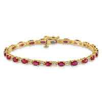 Load image into Gallery viewer, 10k Diamond and Ruby Bracelet
