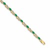 10k Diamond and Emerald Infinity Bracelet