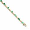 10k Diamond and Emerald Bracelet