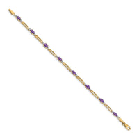 Load image into Gallery viewer, 10k Diamond and Amethyst Bracelet
