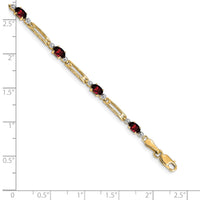 Load image into Gallery viewer, 10k Diamond and Garnet Bracelet

