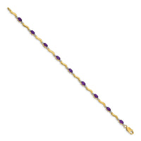 Load image into Gallery viewer, 10k Diamond and Amethyst Bracelet
