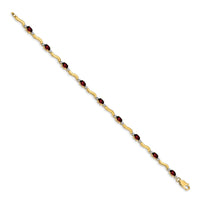 Load image into Gallery viewer, 10k Fancy Diamond and Garnet Bracelet
