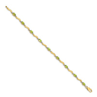 Load image into Gallery viewer, 10k Fancy Diamond and Peridot Bracelet
