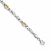 14k White Gold Complete Oval Citrine Fancy Link 7 inch Bracelet