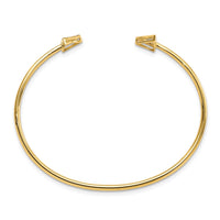 Load image into Gallery viewer, 14k Polished Complete 1/10 carat Diamond Triangle Cuff Bangle Bracelet
