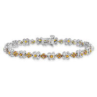 Load image into Gallery viewer, 14k White Gold Citrine Bracelet
