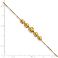 Load image into Gallery viewer, 14k Complete 5-Stone Bezel-set Marquise Citrine and Chain 7 inch Bracelet
