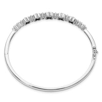 Load image into Gallery viewer, 14K White Gold Lab Grown Diamond VS/SI+ G+ Cr.Emerald Bangle Bracele

