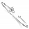 14k White Gold 1/5 carat Lab Grown Diamond VS/SI+ G+ Celtic Knot Cuff Flexible Bangle Bracelet