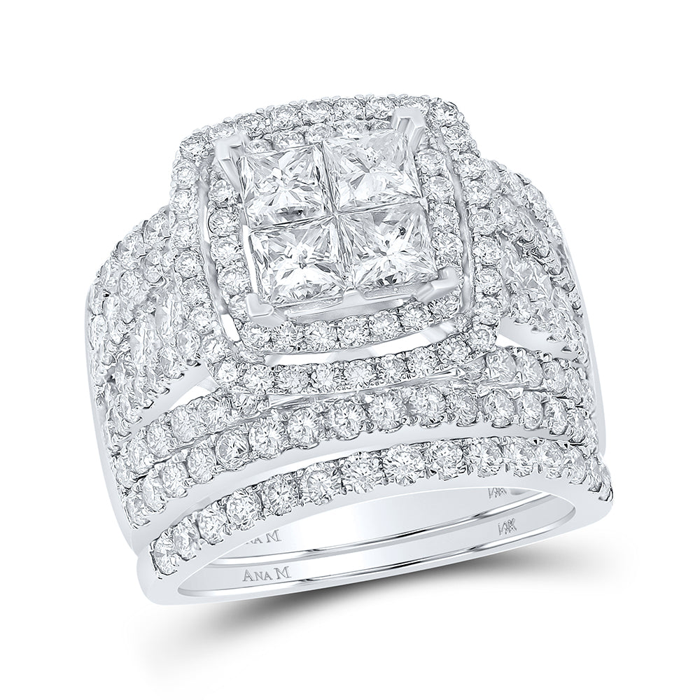 4CTW-DIA ANA M TESSERA INVISIBLE BRIDAL SET