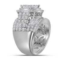 Load image into Gallery viewer, 14kt White Gold Womens Princess Diamond Bridal Wedding Engagement Ring Band Set 3-3/4 Cttw
