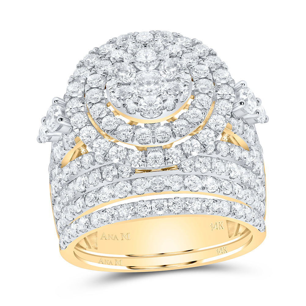 4 3/4CT-DIA BRIDAL SET