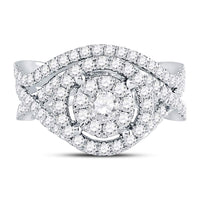 Load image into Gallery viewer, 14kt White Gold Womens Round Diamond Bridal Wedding Engagement Ring Band Set 2.00 Cttw
