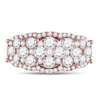 Load image into Gallery viewer, 14kt Rose Gold Womens Round Diamond Vintage-inspired Fashion Ring 2.00 Cttw
