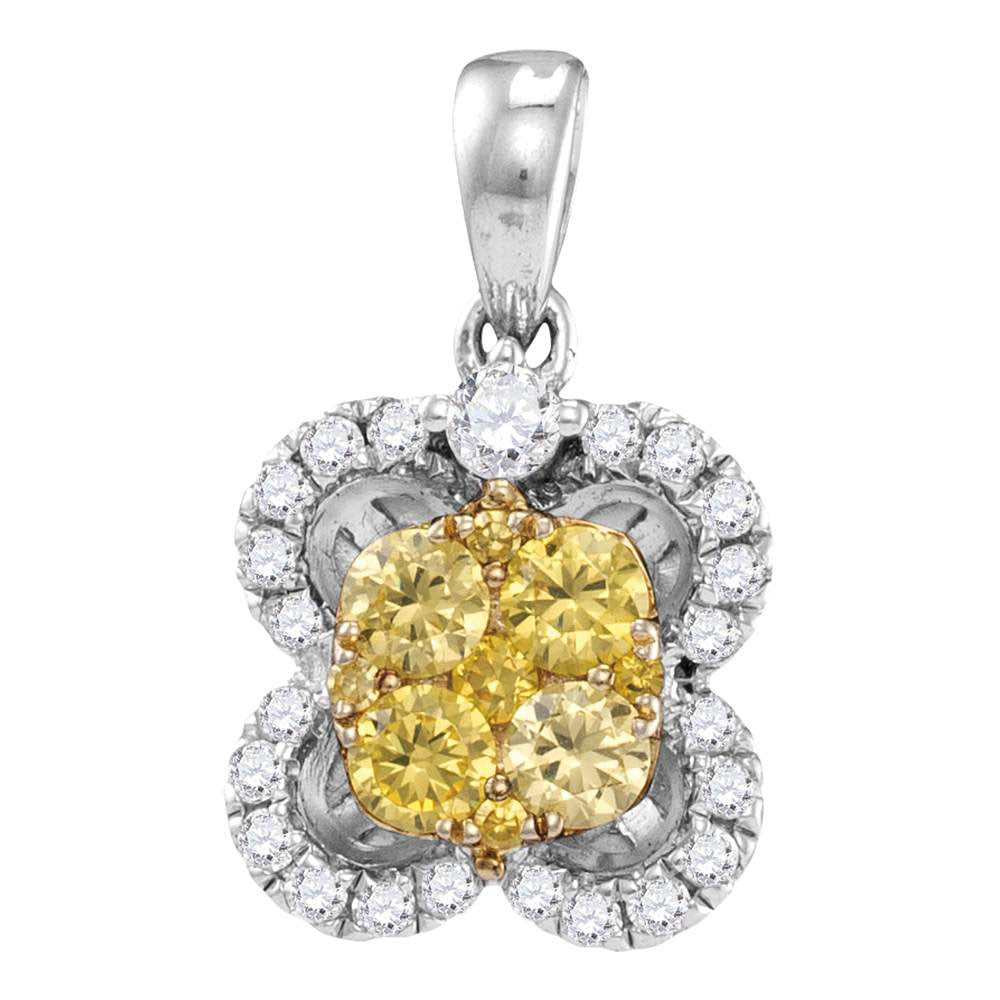 7/8CTW-DIA FASHION YELLOW PENDANT