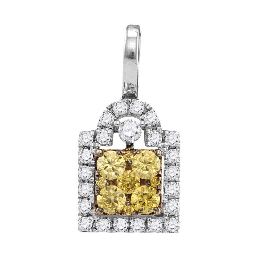 5/8CTW-DIA FASHION YELLOW PENDANT