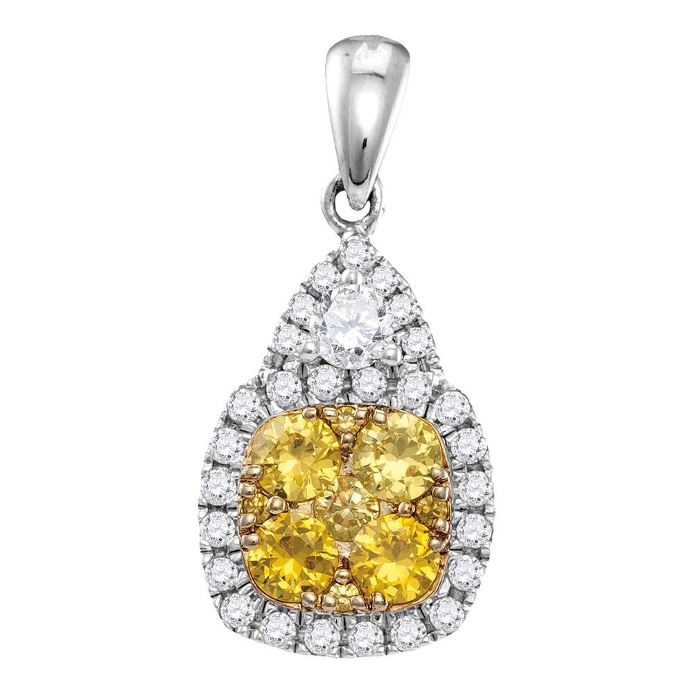 7/8CTW-DIA FASHION YELLOW PENDANT