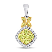 Load image into Gallery viewer, 3/4CTW-DIA FASHION YELLOW PENDANT
