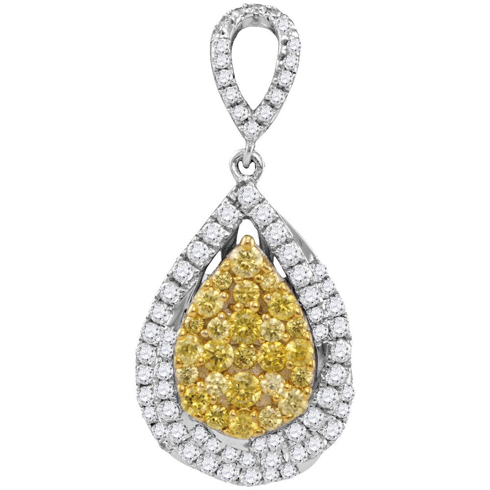 1  1/3CTW-DIA FASHION YELLOW PENDANT