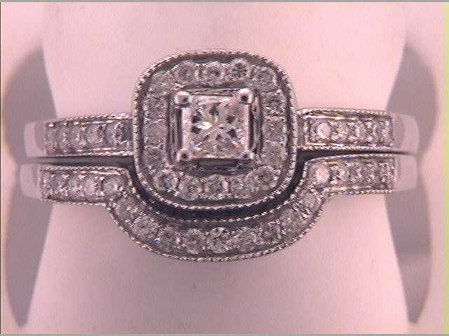 3/4CTW-DIA 1/4CT-CPR BRIDAL SET