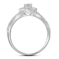 Load image into Gallery viewer, 14kt White Gold Womens Round Diamond Bridal Wedding Engagement Ring Band Set 1.00 Cttw
