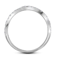 Load image into Gallery viewer, 14kt White Gold Womens Round Diamond Split-shank Halo Bridal Wedding Engagement Ring Band Set 1-1/4 Cttw
