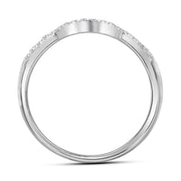 Load image into Gallery viewer, 14kt White Gold Womens Round Diamond Swirl Halo Bridal Wedding Engagement Ring Band Set 1.00 Cttw (Certified)
