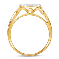 Load image into Gallery viewer, 10kt Yellow Gold Womens Round Diamond Bridal Wedding Engagement Ring Band Set 1/3 Cttw
