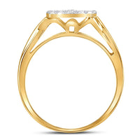 Load image into Gallery viewer, 10kt Yellow Gold Womens Round Diamond Bridal Wedding Engagement Ring Band Set 1/3 Cttw
