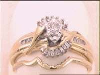 Load image into Gallery viewer, 1/4CT-DIA MQ-CENTER BRIDAL SET
