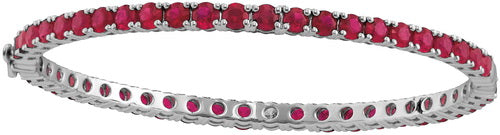 1/5CTW-DIA 10.00CT-RUBY BANGLE