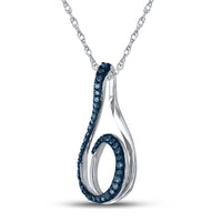 Load image into Gallery viewer, 0.02CTW-DIA FASHION BLUE PENDANT
