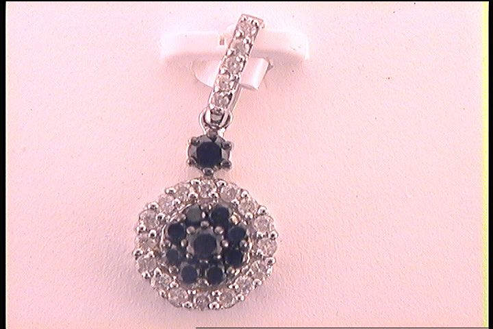 1/2CT-DIA BLACK  PENDANT