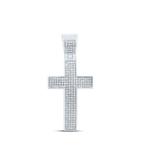Load image into Gallery viewer, 1/2CT-DIA CROSS CHARM
