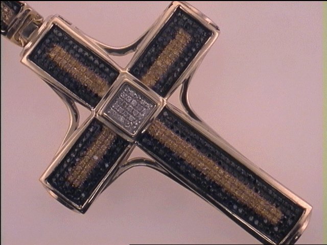 1 1/3CT-DIA MICRO-PAVE MENS CHARM