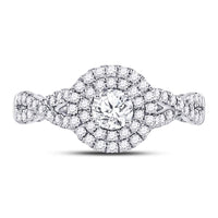 Load image into Gallery viewer, 14kt White Gold Womens Round Diamond Solitaire Bridal Wedding Engagement Ring 1.00 Cttw

