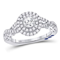 Load image into Gallery viewer, 14kt White Gold Womens Round Diamond Solitaire Bridal Wedding Engagement Ring 1.00 Cttw
