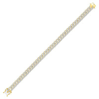 Load image into Gallery viewer, 10kt Yellow Gold Mens Round Diamond Cuban Link Bracelet 1-1/2 Cttw
